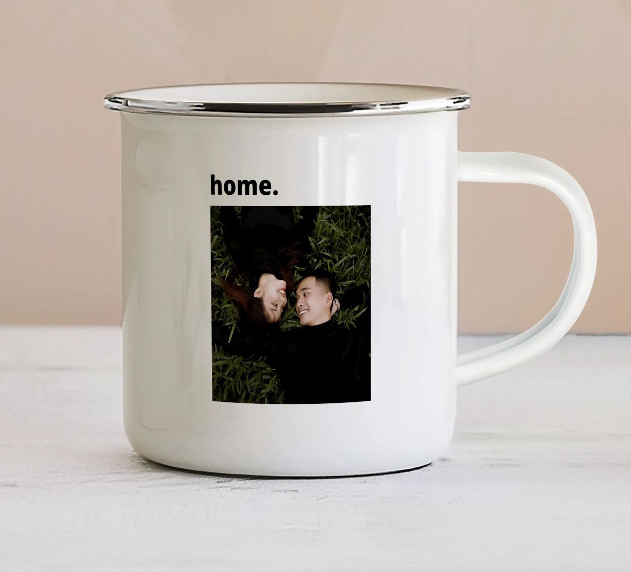 Welcome home tazza in smalto da pv design