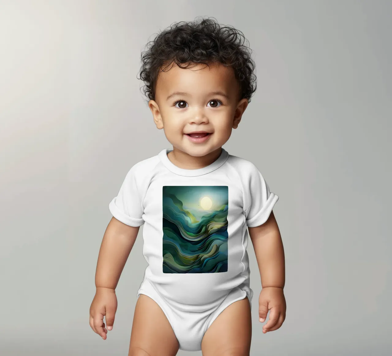 Orizzonti sereni body neonato maniche corte da Artistic-shop