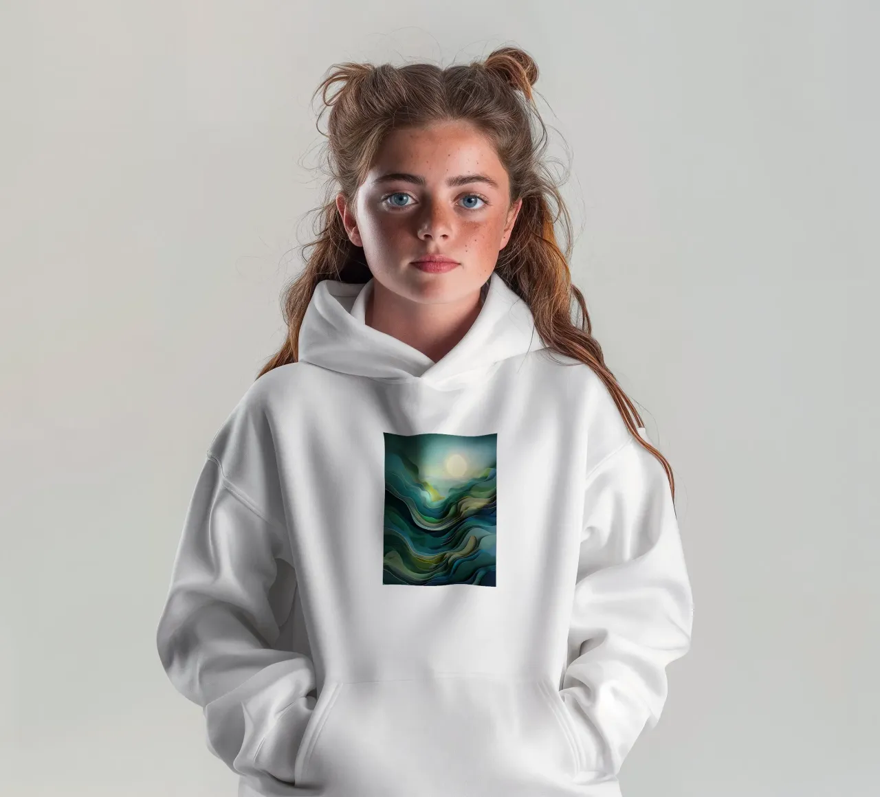 Orizzonti sereni felpa bambino con cappuccio da Artistic-shop