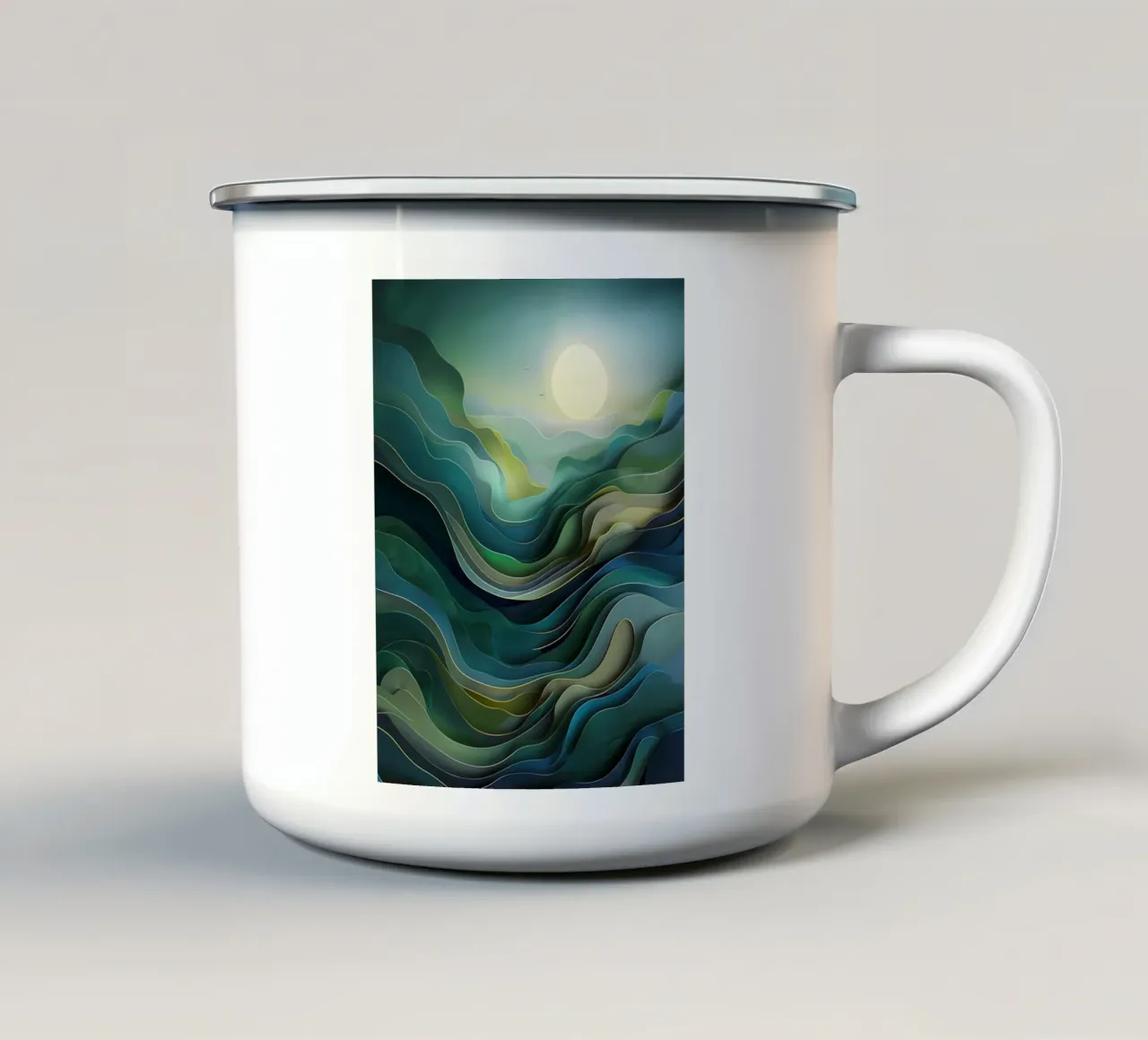 Orizzonti sereni tazza in smalto da Artistic-shop