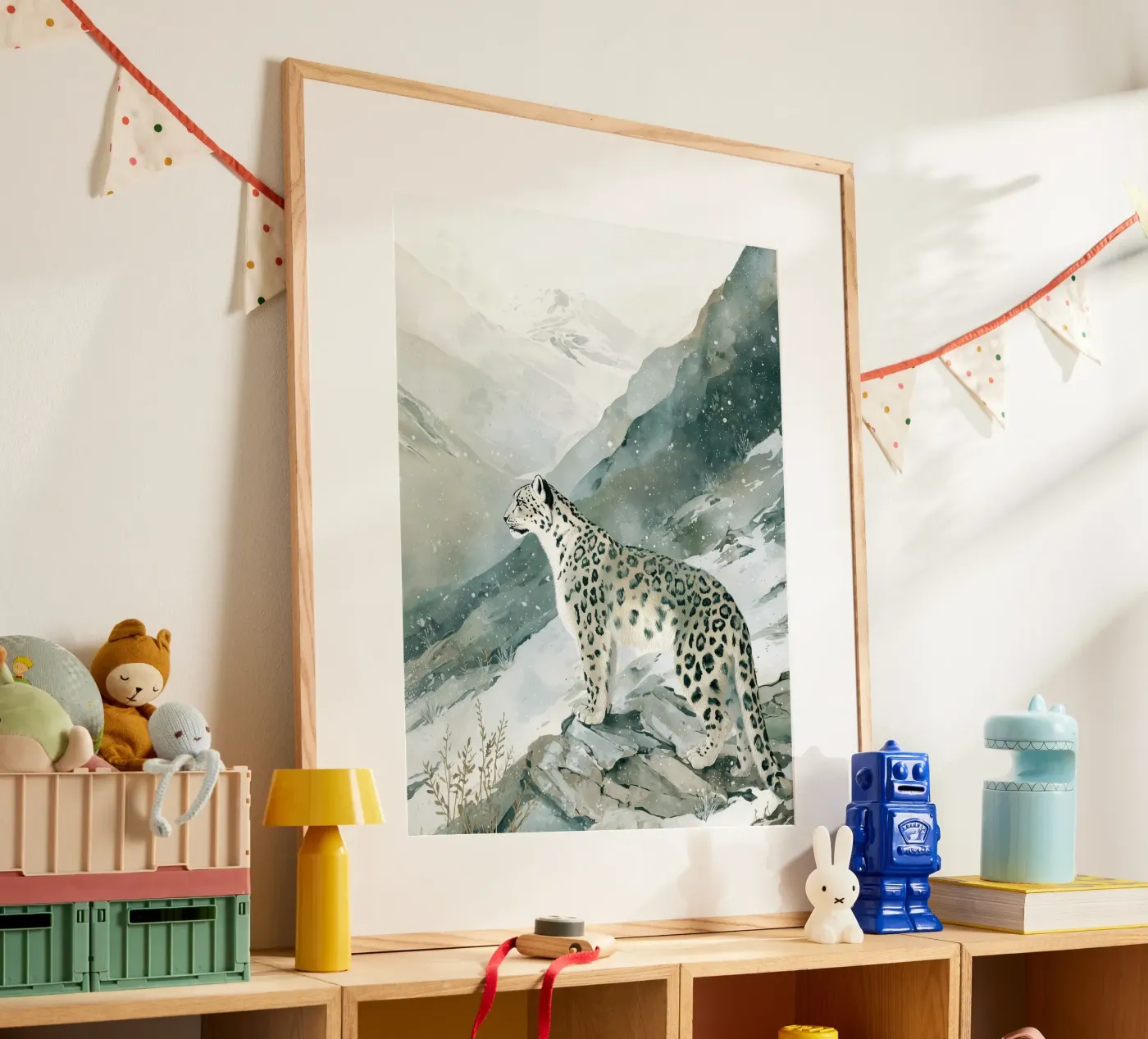 Snow Leopard Mountain poster da LUMA WILDLIFE