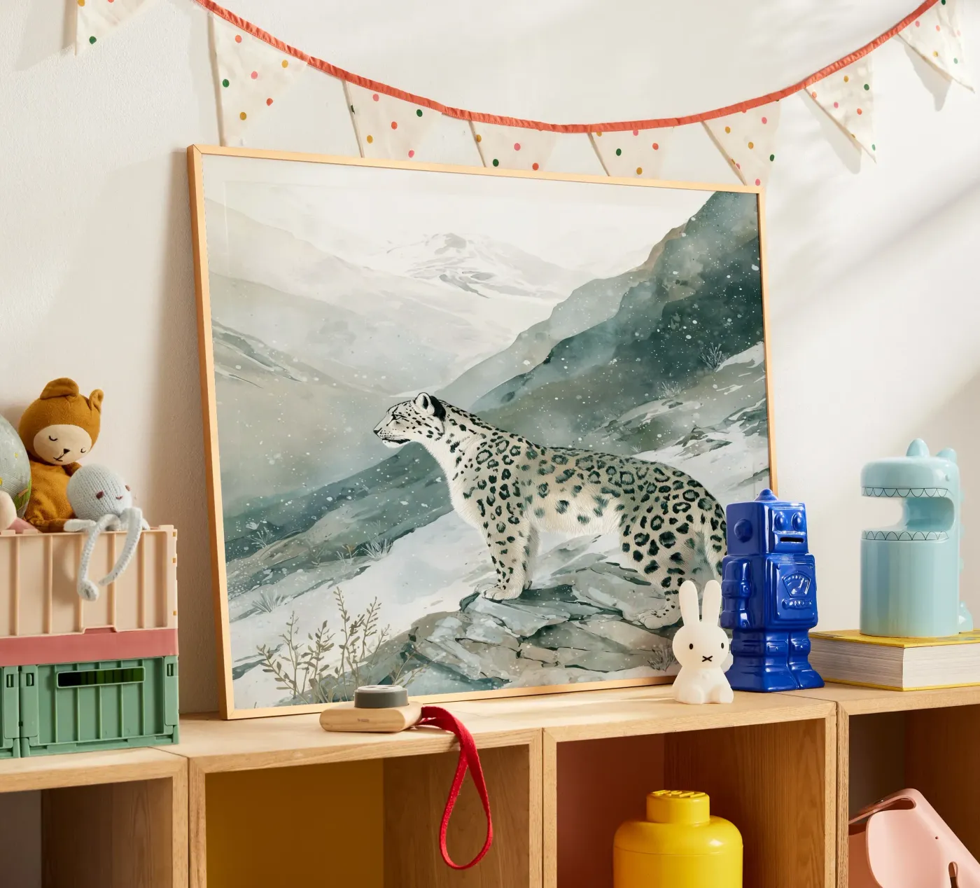 Snow Leopard Mountain poster da LUMA WILDLIFE