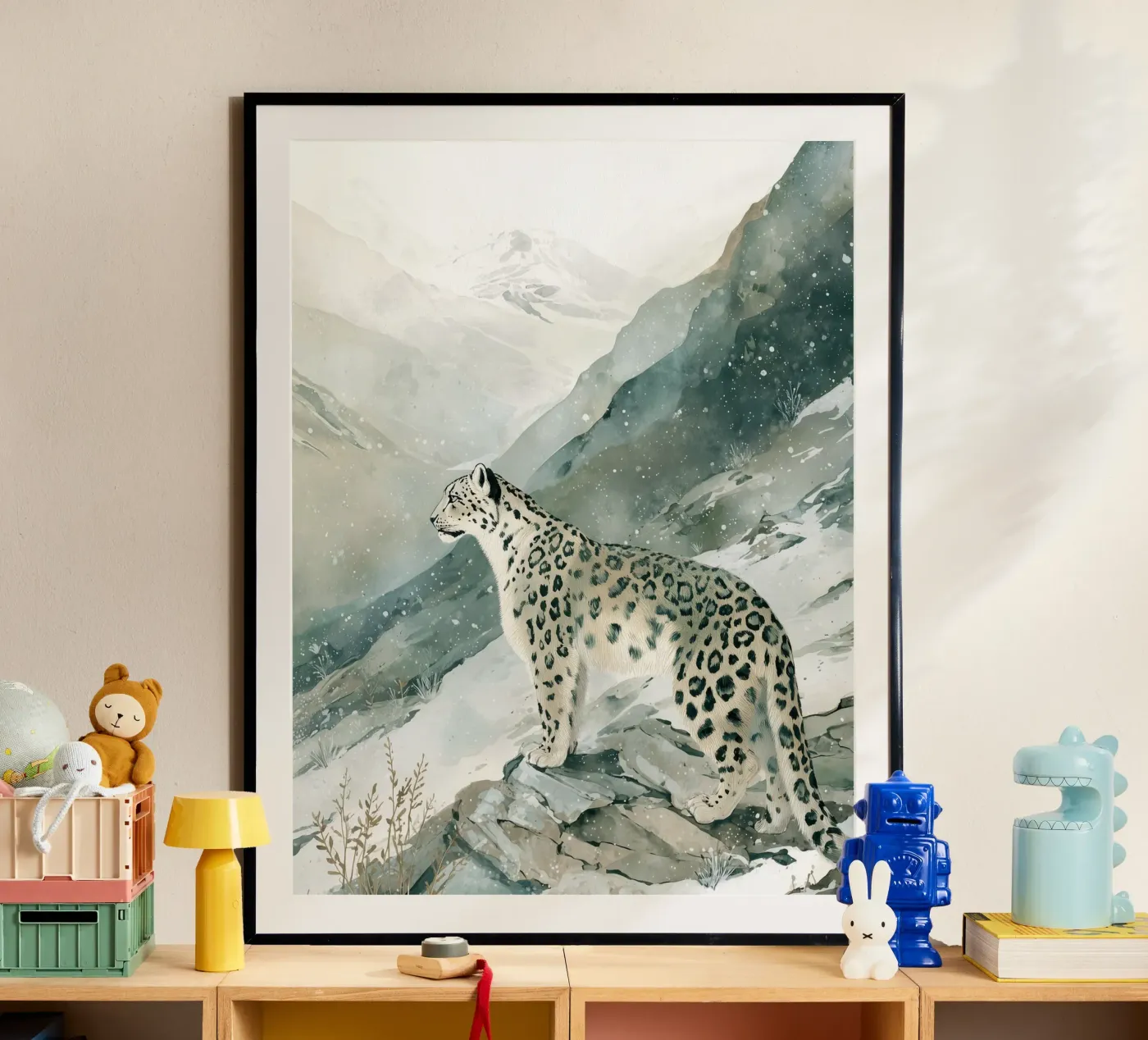 Snow Leopard Mountain poster da LUMA WILDLIFE