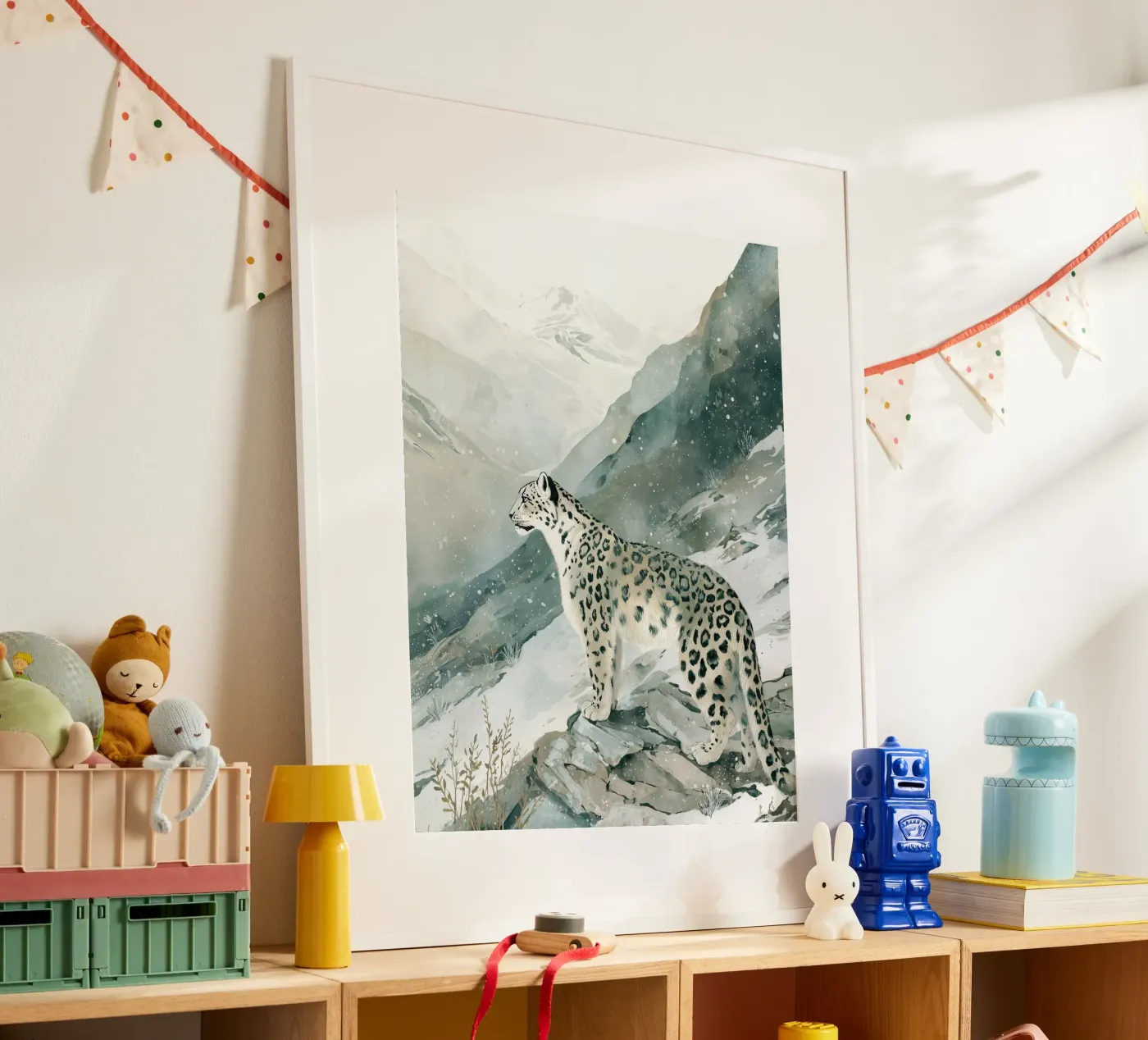 Snow Leopard Mountain poster da LUMA WILDLIFE