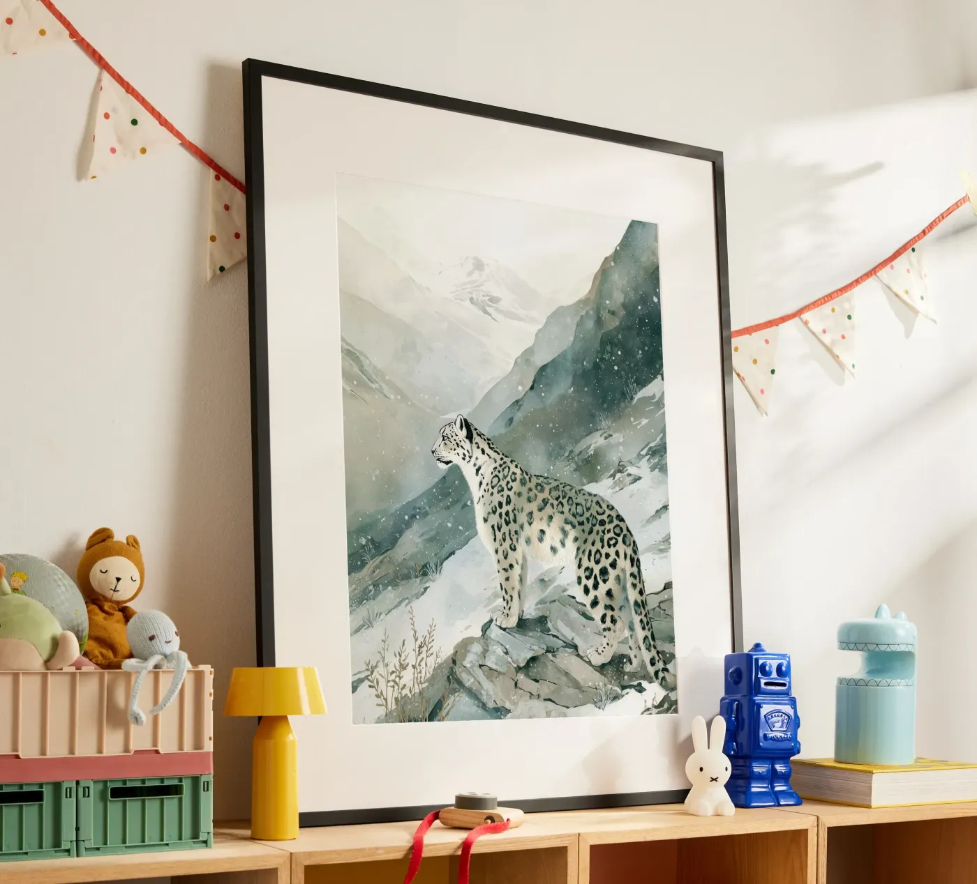Snow Leopard Mountain poster da LUMA WILDLIFE