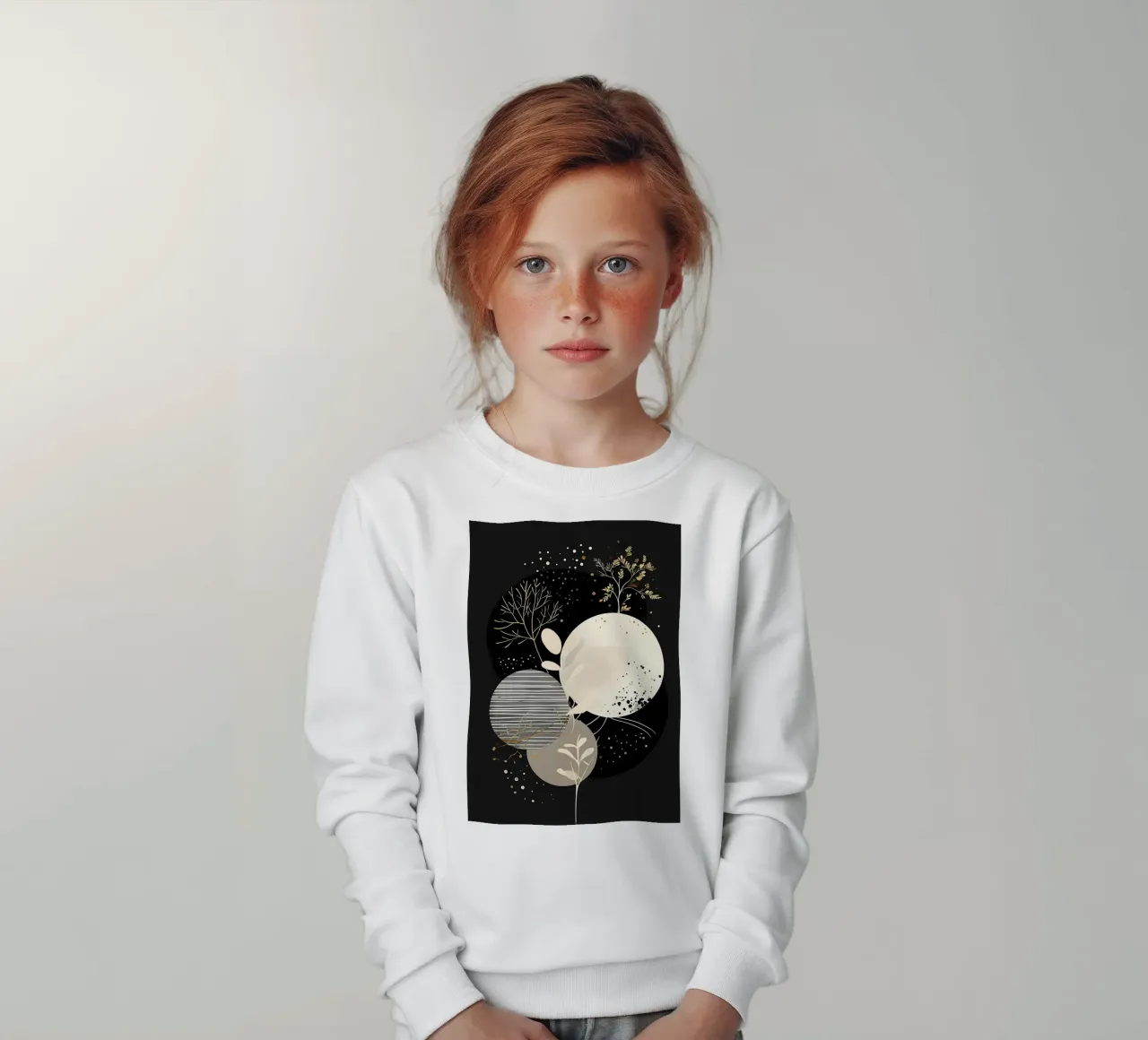 Golden Autumn Abstract kids sweatshirt by Artistic-shop