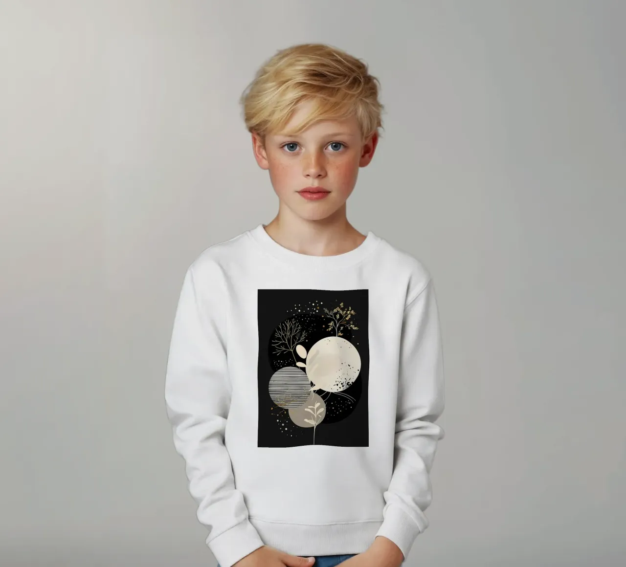 Golden Autumn Abstract kids sweatshirt by Artistic-shop