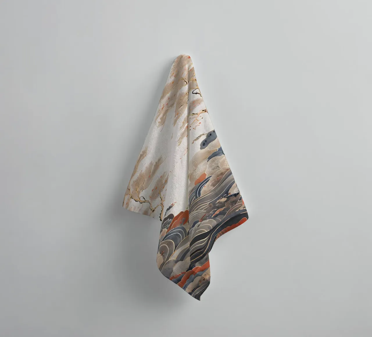 Des pins sereins et des vagues qui roulent serviette de bain de Artistic-shop