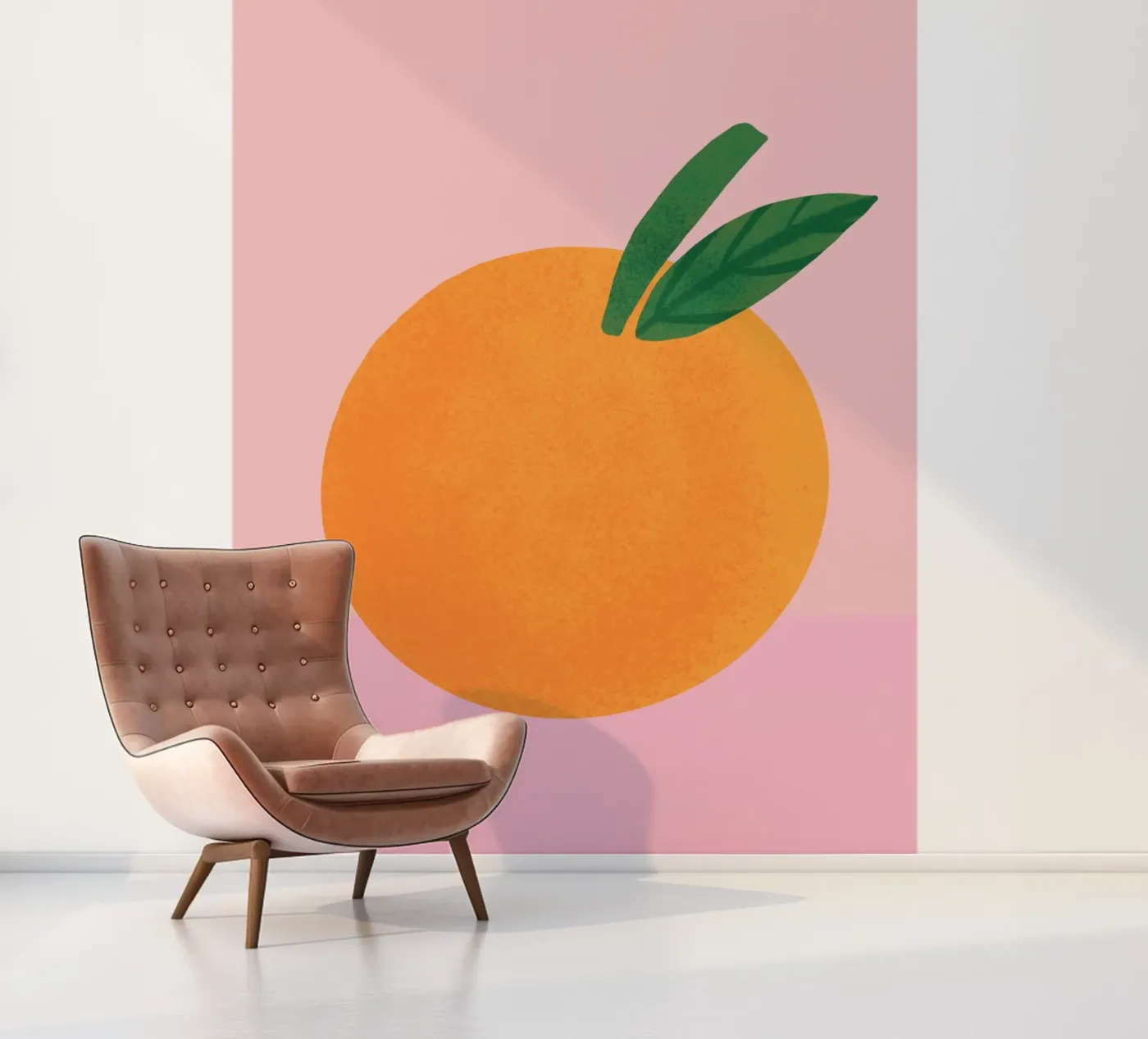 orange fotobehang van annaamabella