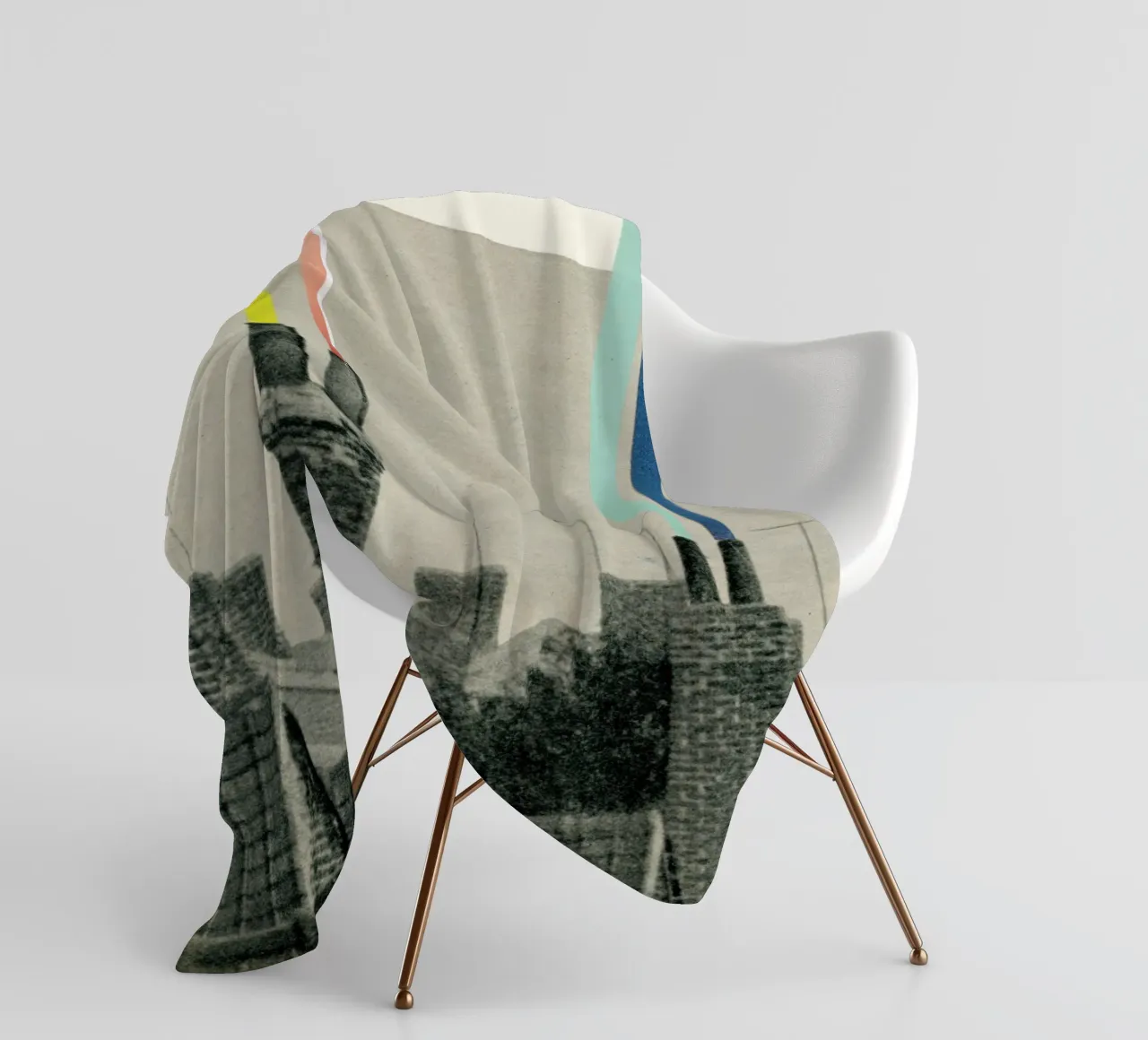 Ville fumée plaid polaire de Cassia Beck Collage