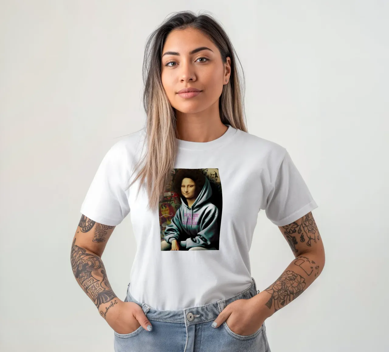 Monna Lisa "Not my shit" - Arte moderna e audace per il vostro spazio t-shirt da Studio Mooodz