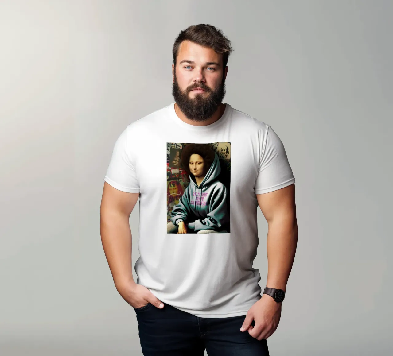 Monna Lisa "Not my shit" - Arte moderna e audace per il vostro spazio t-shirt da Studio Mooodz