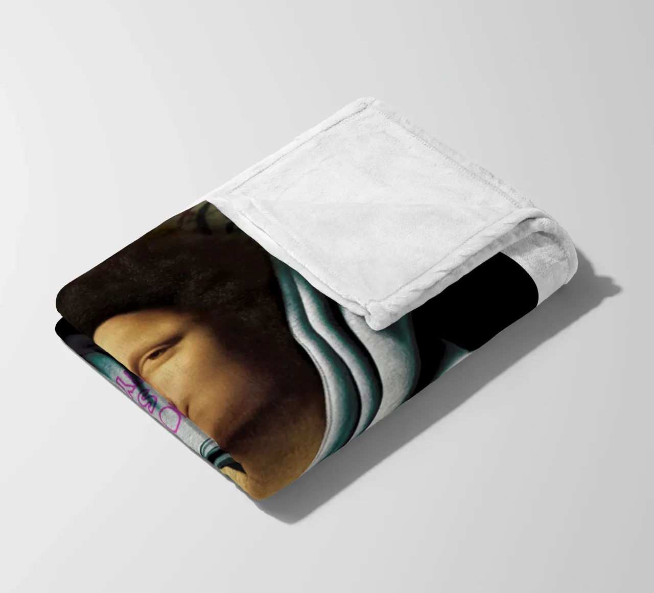 Monna Lisa "Not my shit" - Arte moderna e audace per il vostro spazio coperta in pile da Studio Mooodz