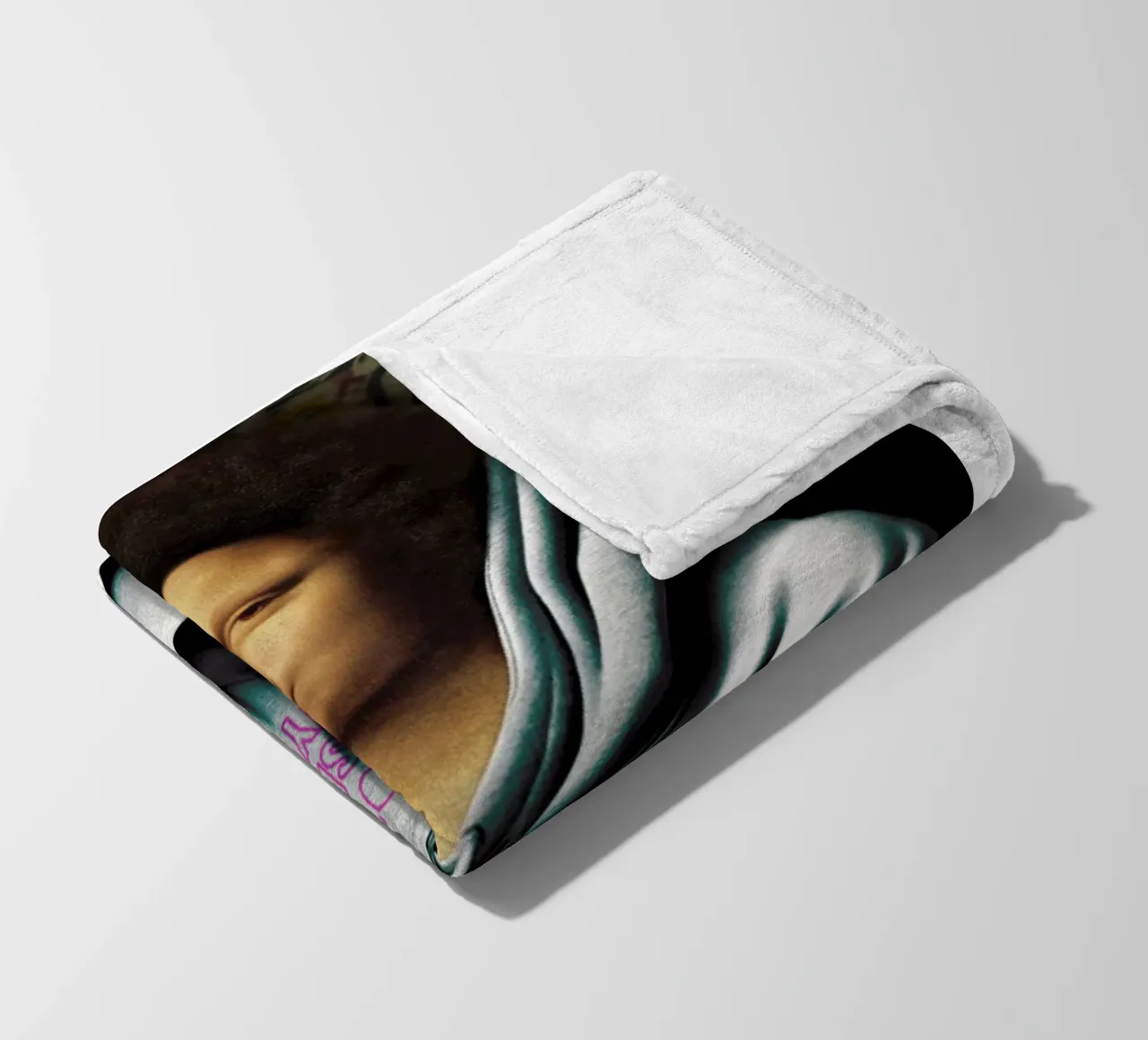 Monna Lisa "Not my shit" - Arte moderna e audace per il vostro spazio coperta in pile da Studio Mooodz