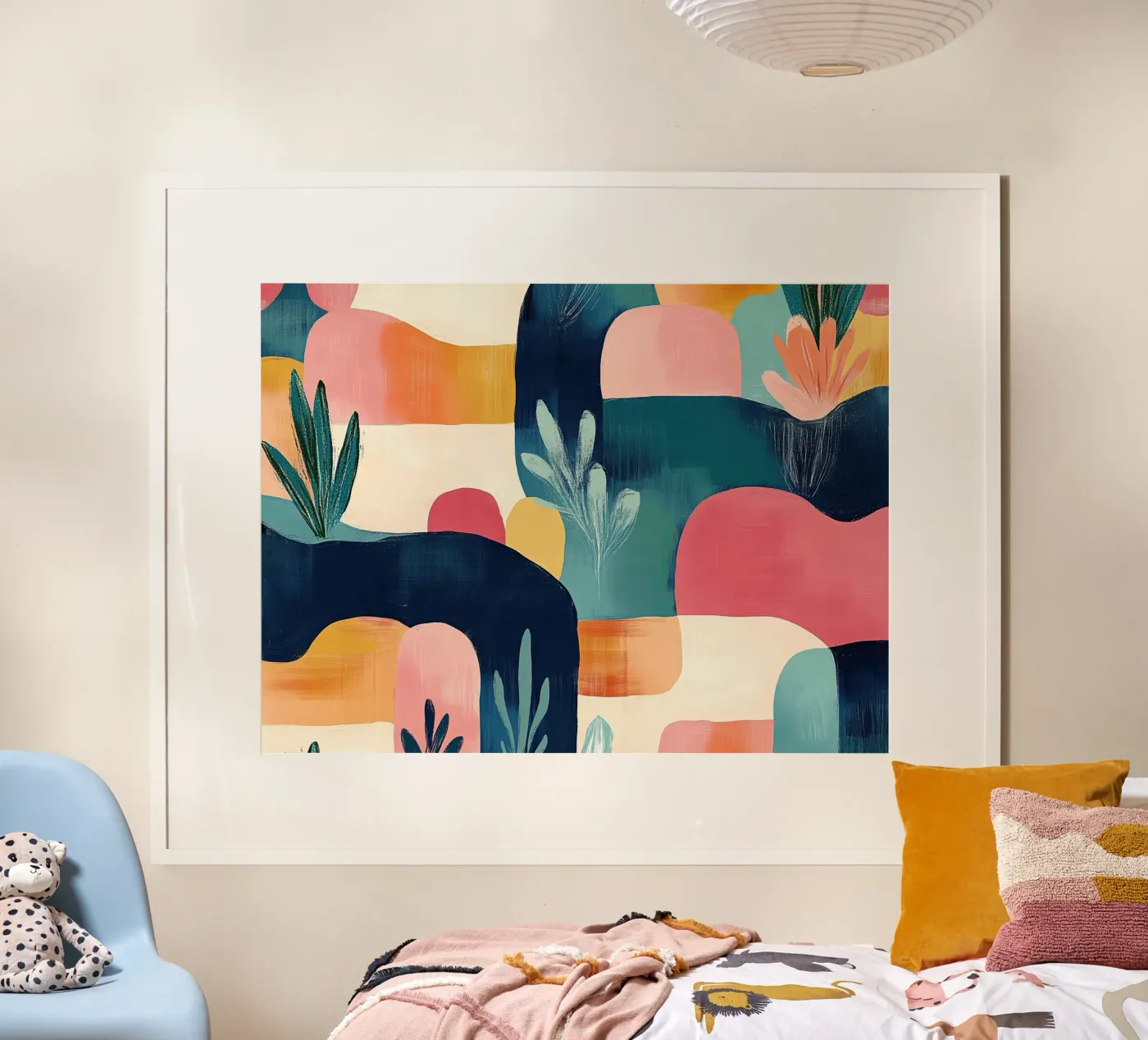 Retro Abstract Botanical Pattern poster da Voyage
