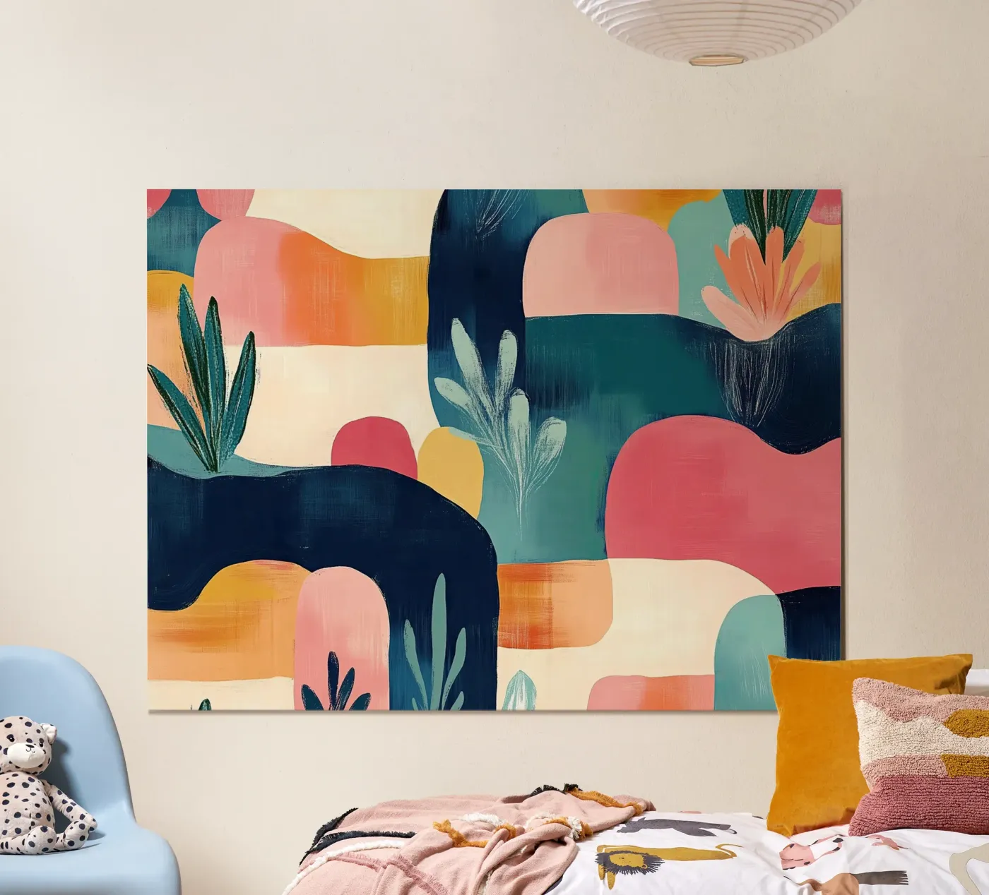 Retro Abstract Botanical Pattern poster da Voyage