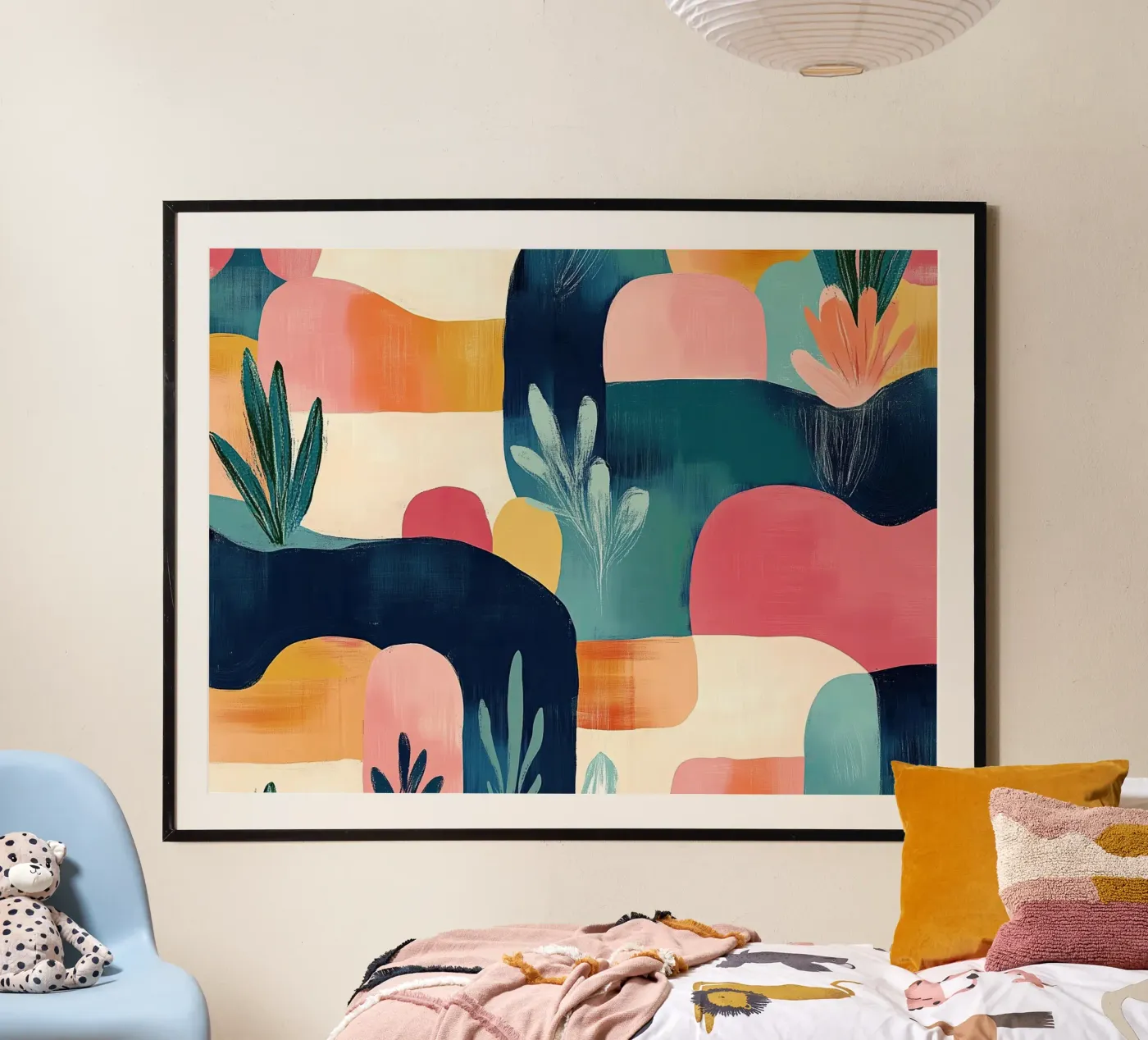Retro Abstract Botanical Pattern poster da Voyage