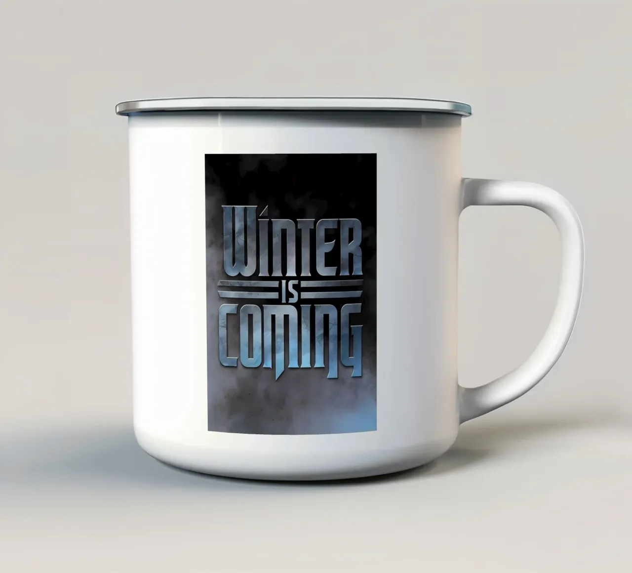 Il freddo dell'inverno tazza in smalto da Artistic-shop