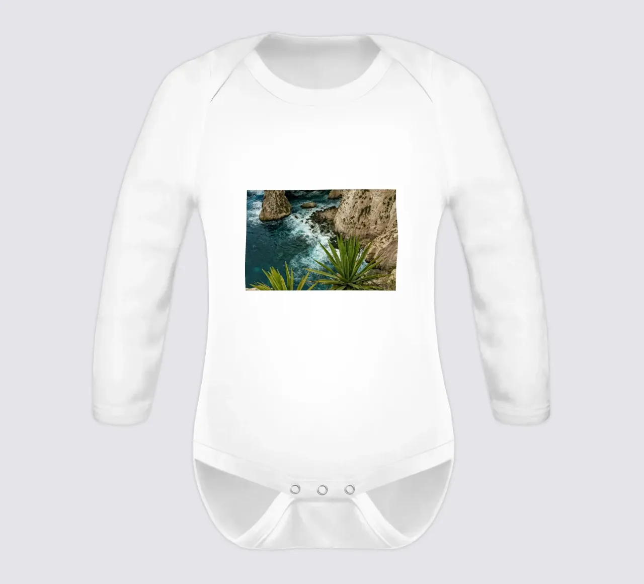 Coast Malta long-sleeve baby romper by Curious Collections by Marielle Leenders