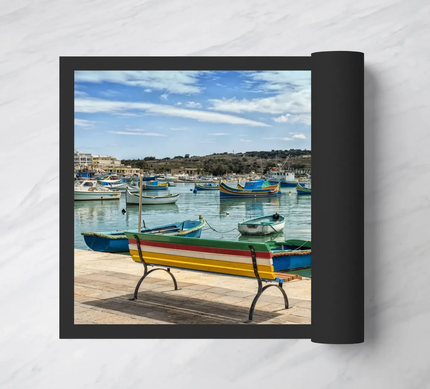 Fischerboote Fußmatte von Curious Collections by Marielle Leenders