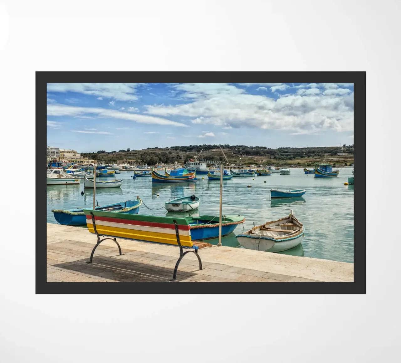 Fischerboote Fußmatte von Curious Collections by Marielle Leenders