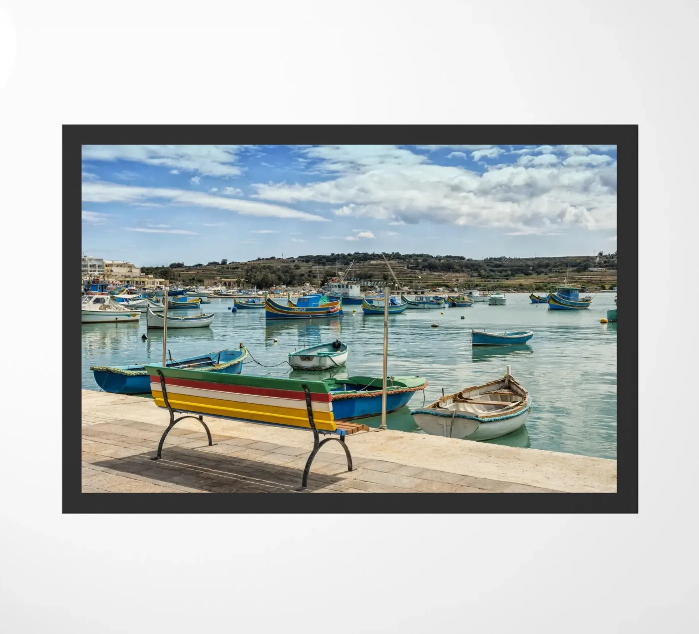 Fischerboote Fußmatte von Curious Collections by Marielle Leenders