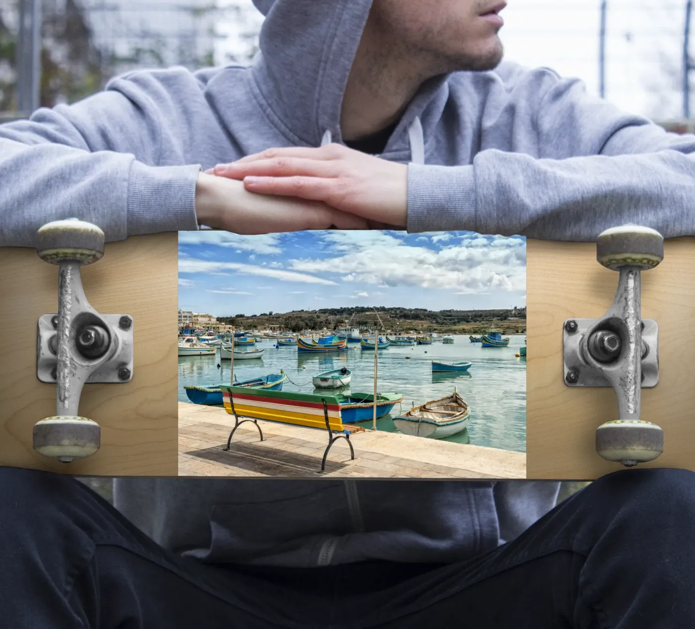 Fishingboats sticker van Curious Collections by Marielle Leenders
