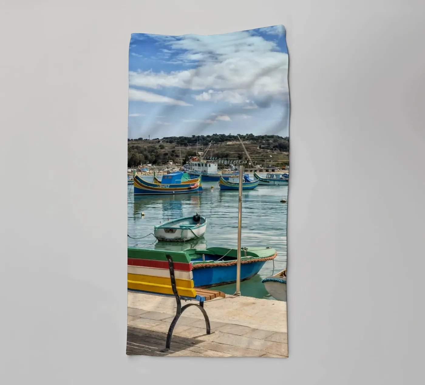 Fishingboats asciugamano da bagno da Curious Collections by Marielle Leenders