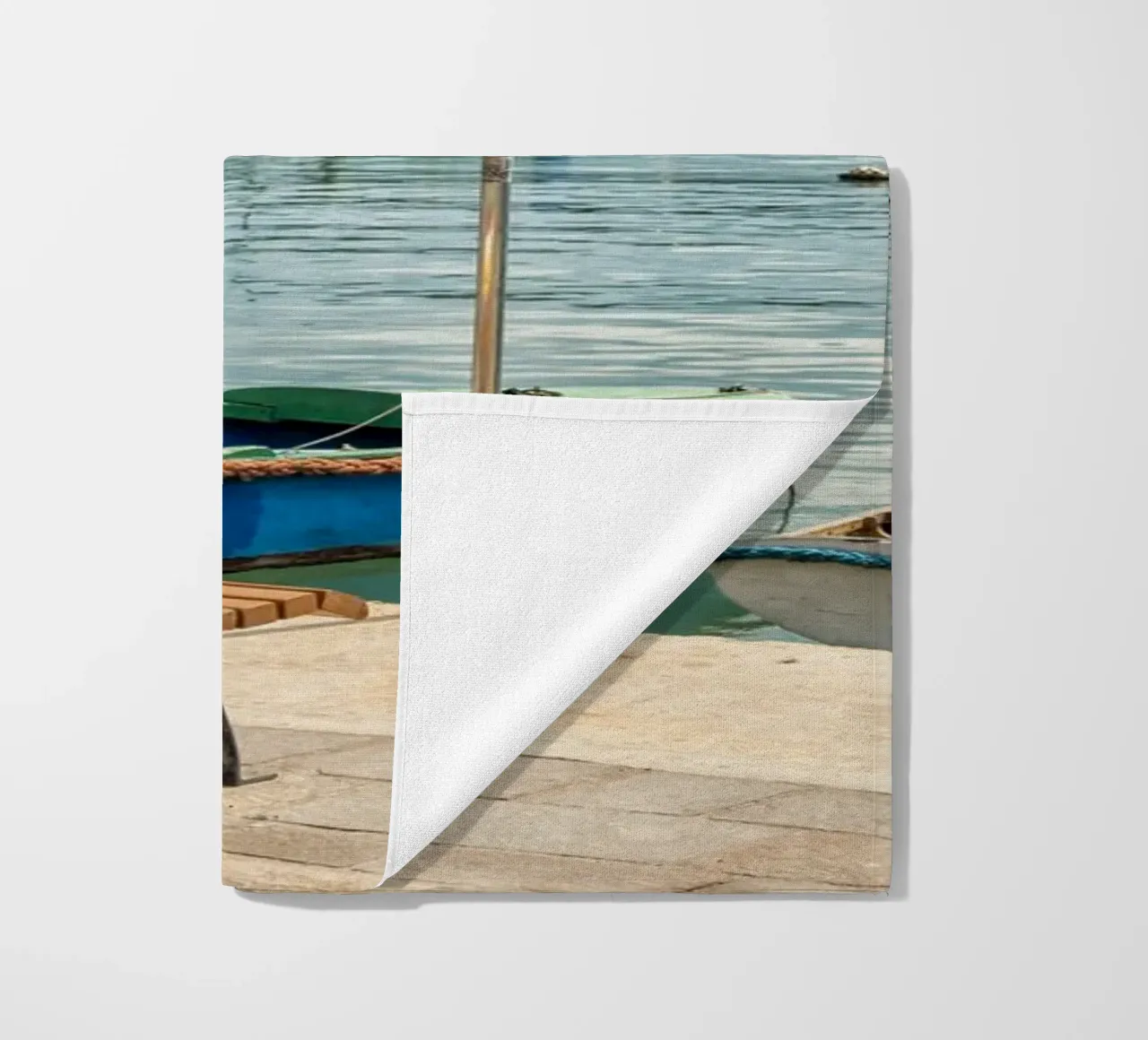 Fishingboats beach towel by Curious Collections by Marielle Leenders