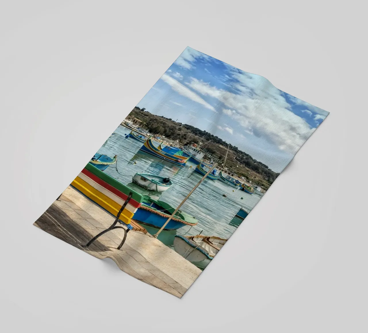 Fishingboats beach towel by Curious Collections by Marielle Leenders