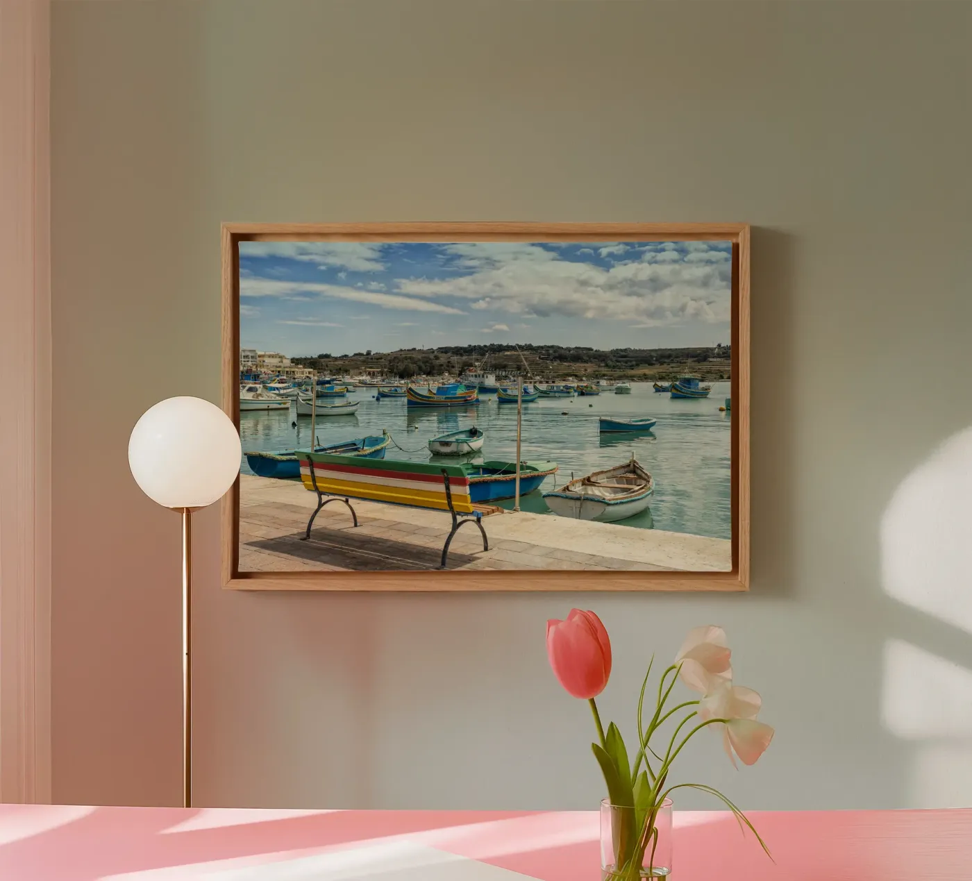 Fischerboote Leinwand von Curious Collections by Marielle Leenders