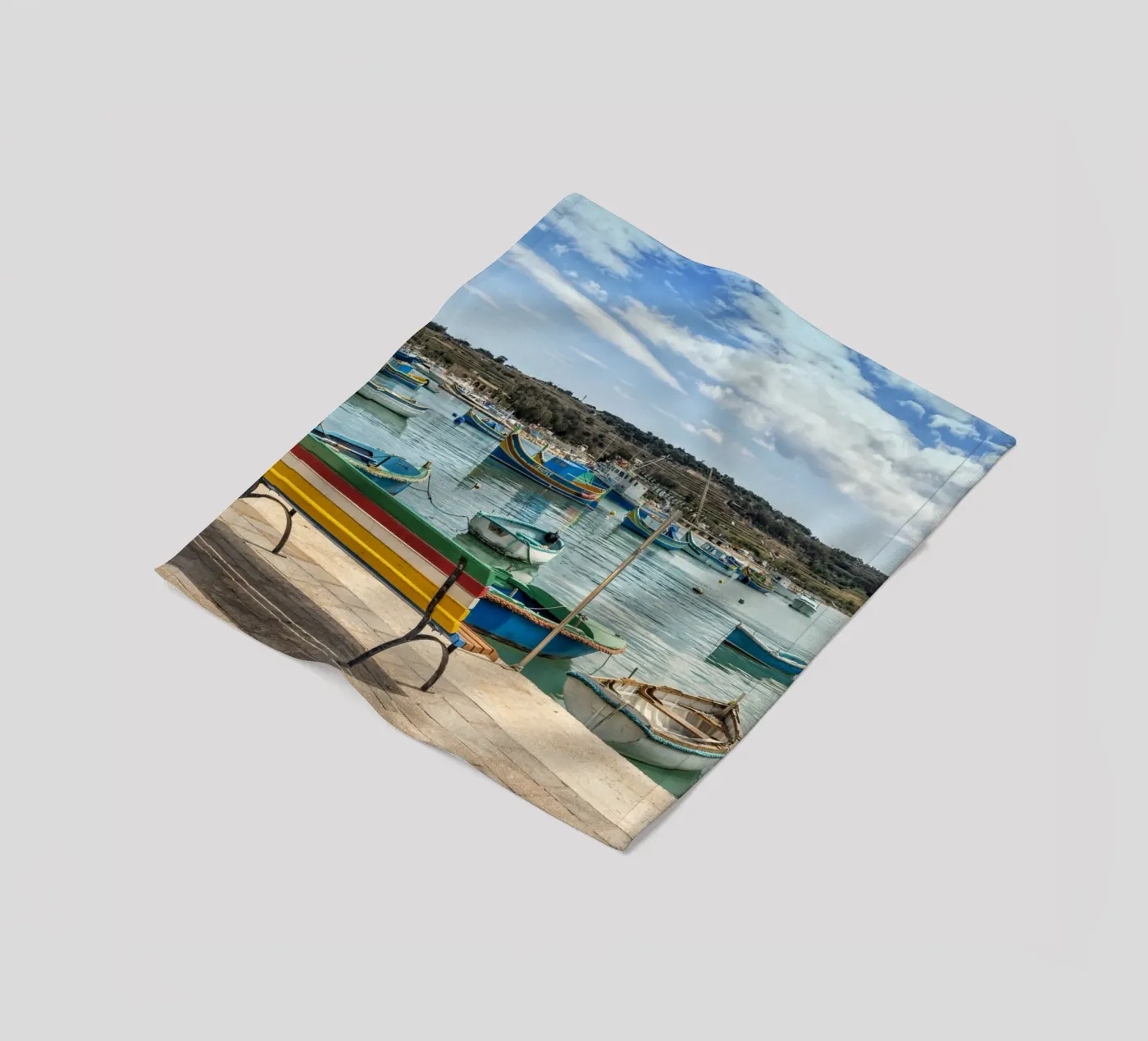 Fischerboote Fleecedecke von Curious Collections by Marielle Leenders