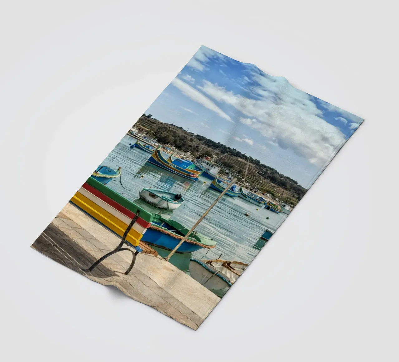 Fischerboote Fleecedecke von Curious Collections by Marielle Leenders