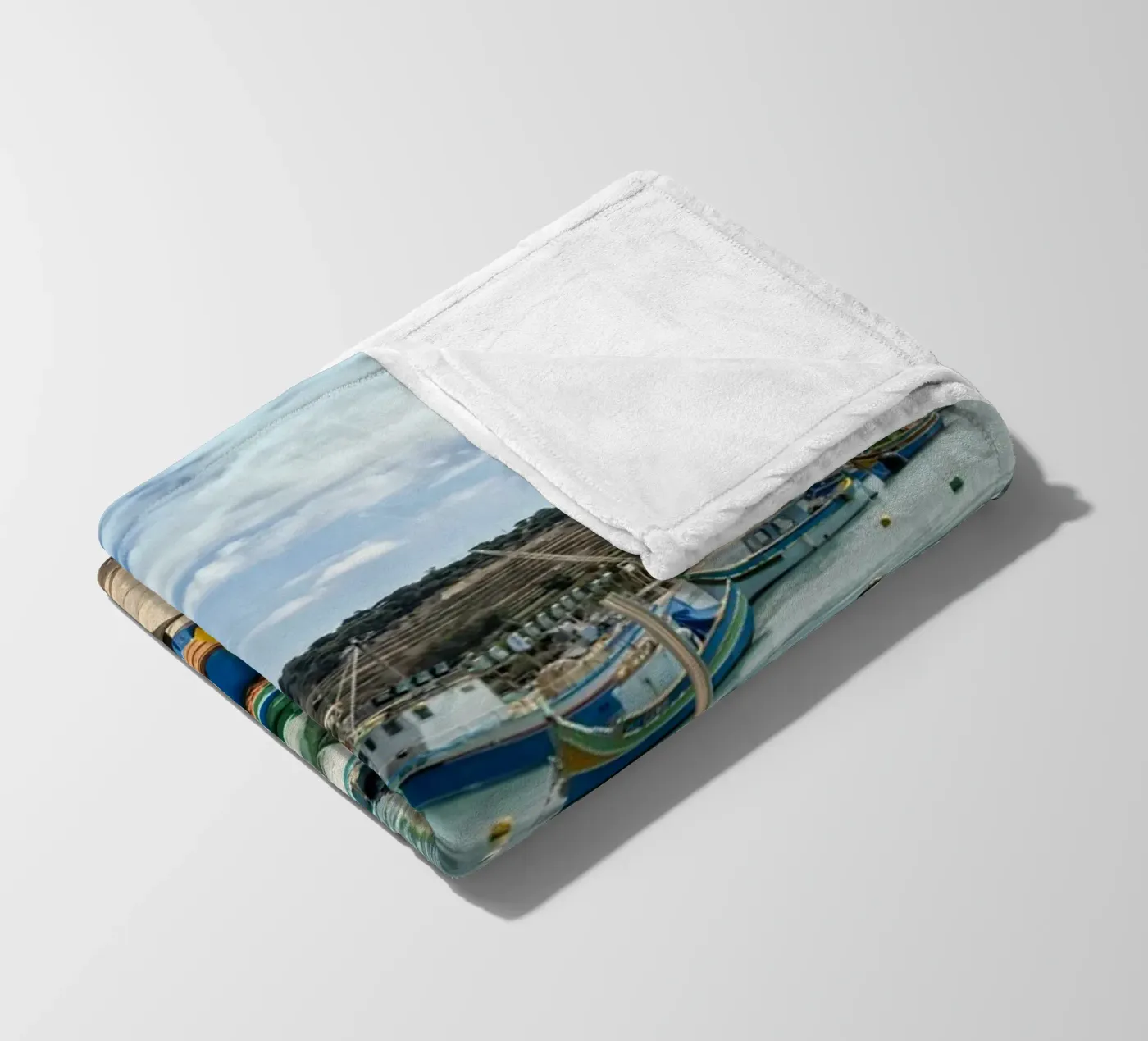 Fischerboote Fleecedecke von Curious Collections by Marielle Leenders