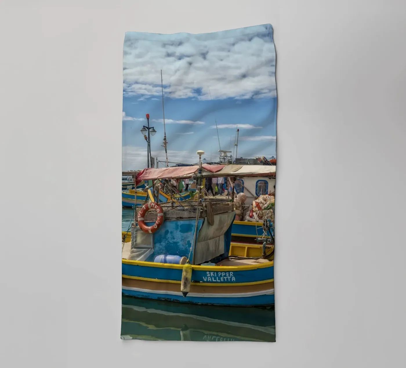 Fishing boats Handtuch von Curious Collections by Marielle Leenders