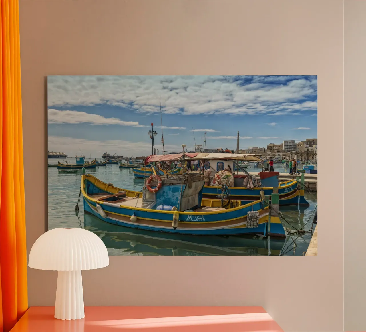 Fischerboote Forex-Platte von Curious Collections by Marielle Leenders