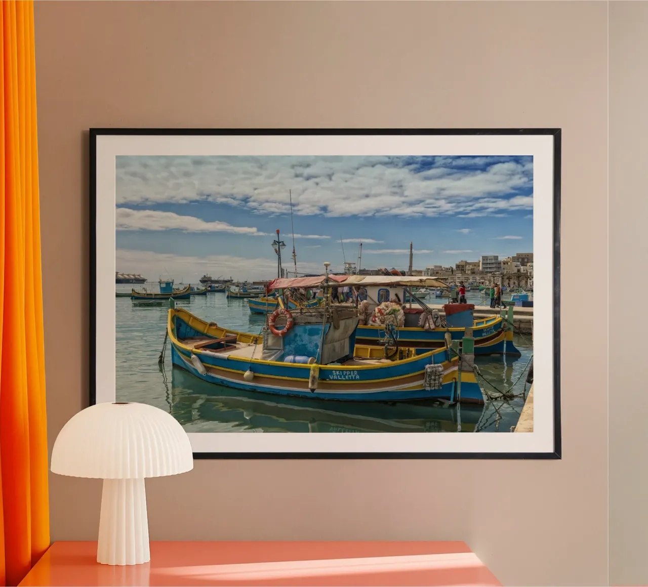 Fischerboote Poster von Curious Collections by Marielle Leenders