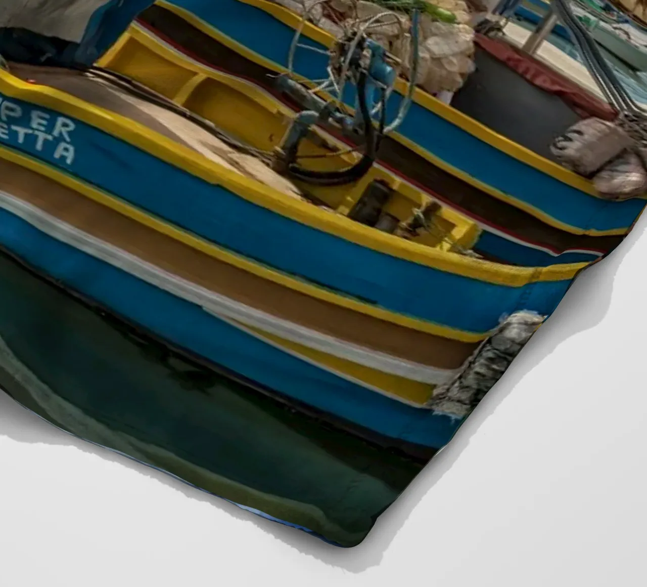 Fischerboote Fleecedecke von Curious Collections by Marielle Leenders