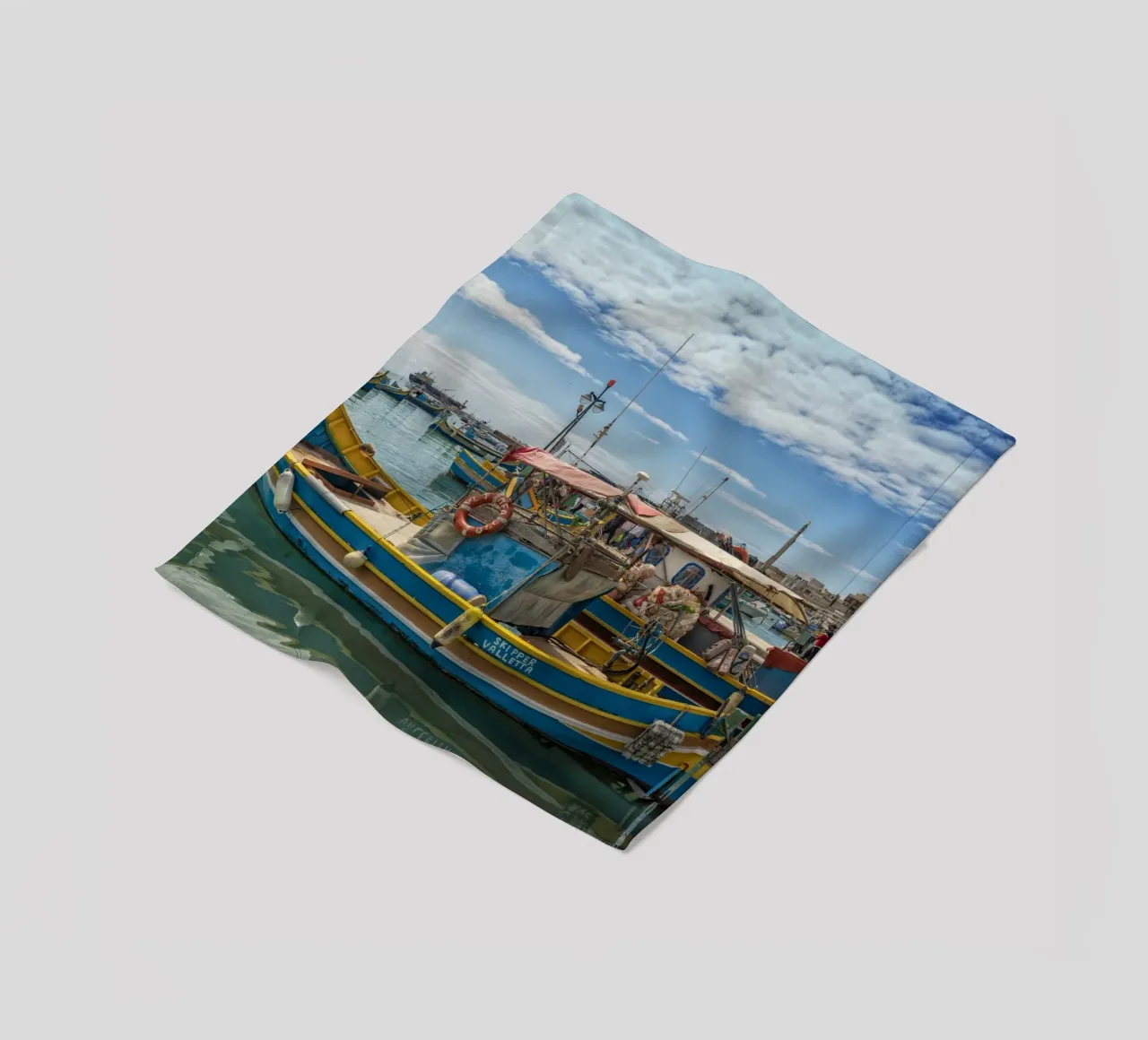 Fischerboote Fleecedecke von Curious Collections by Marielle Leenders