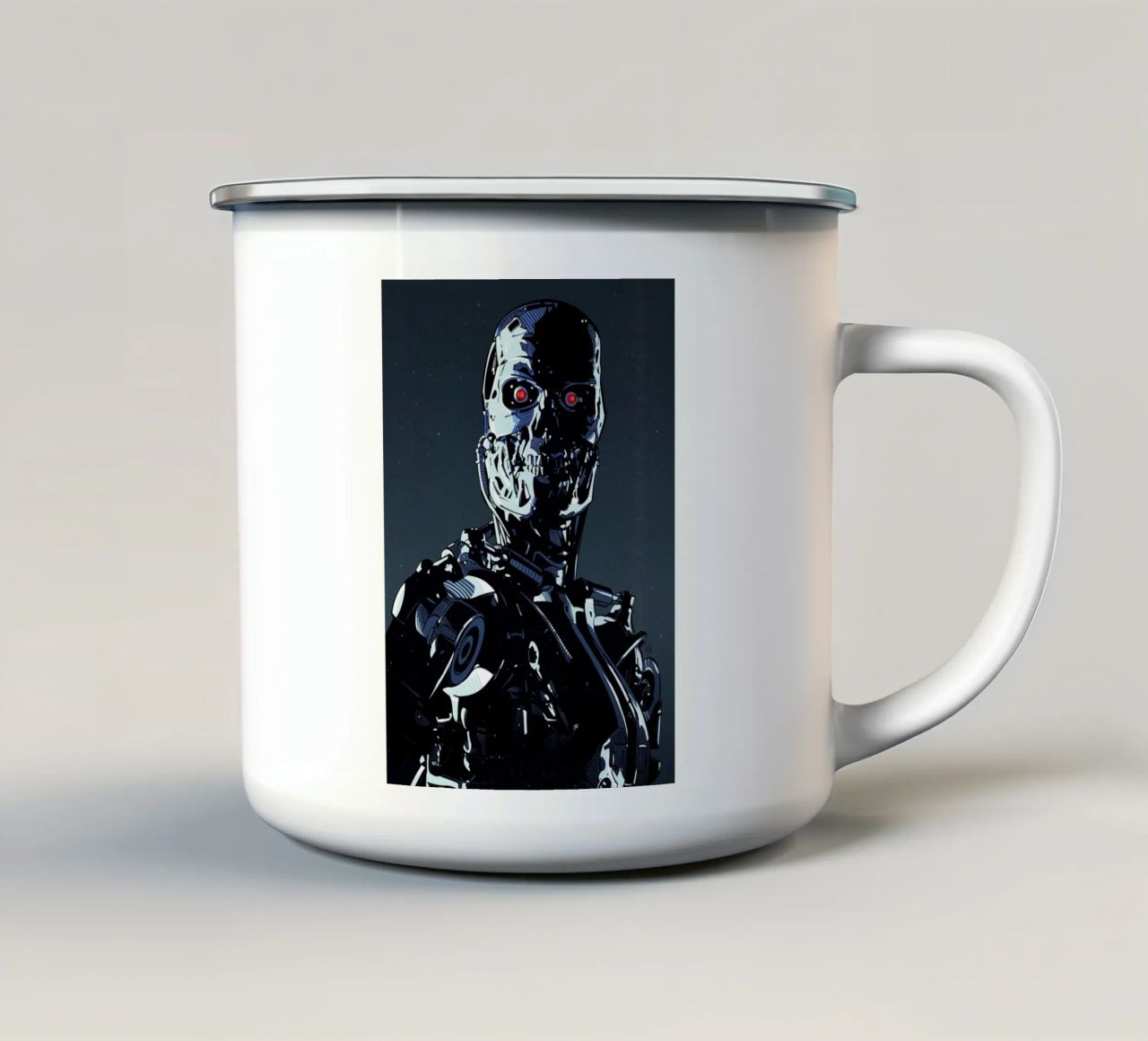 Terminator tazza in smalto da nabakumov