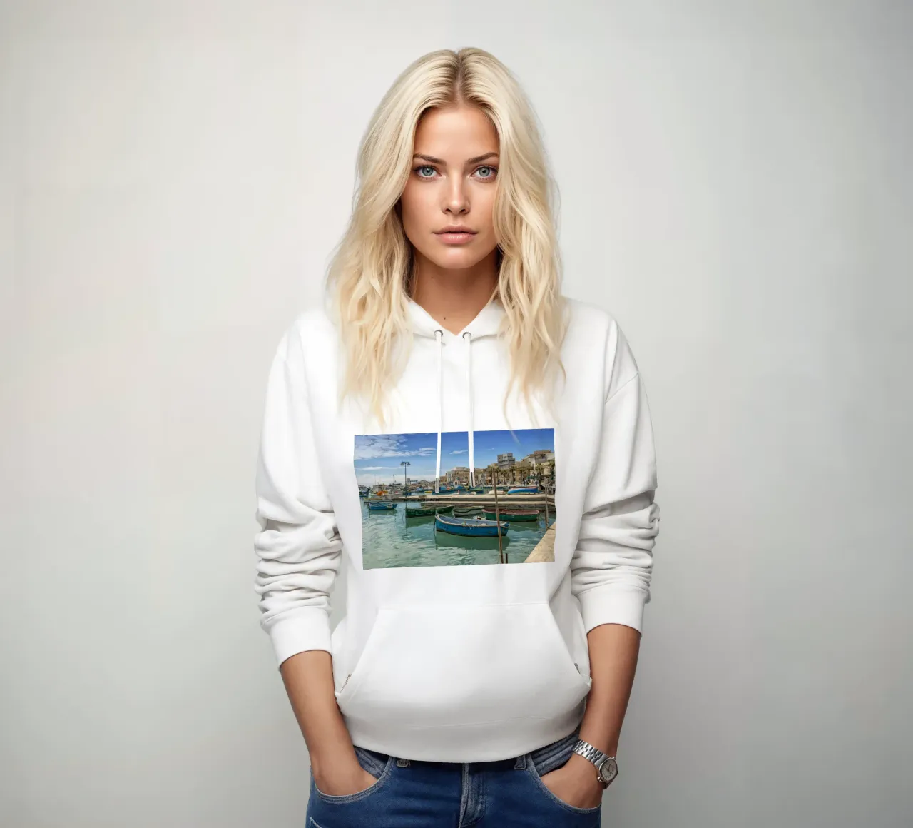 Barche da pesca colorate felpa con cappuccio da Curious Collections by Marielle Leenders