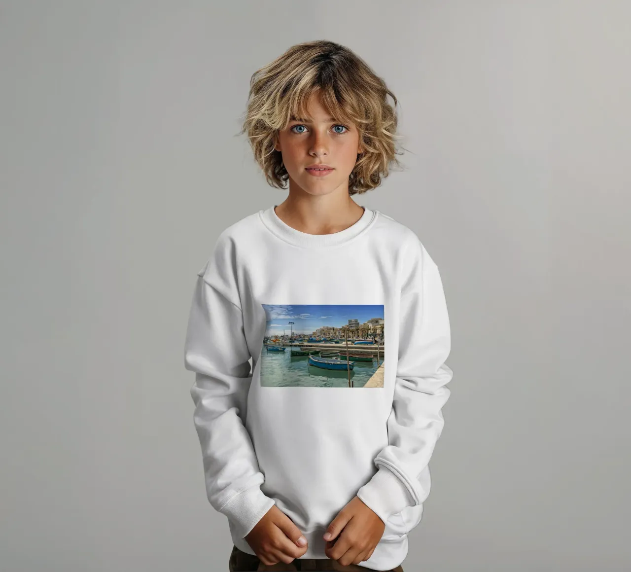 Barche da pesca colorate felpa bambino da Curious Collections by Marielle Leenders