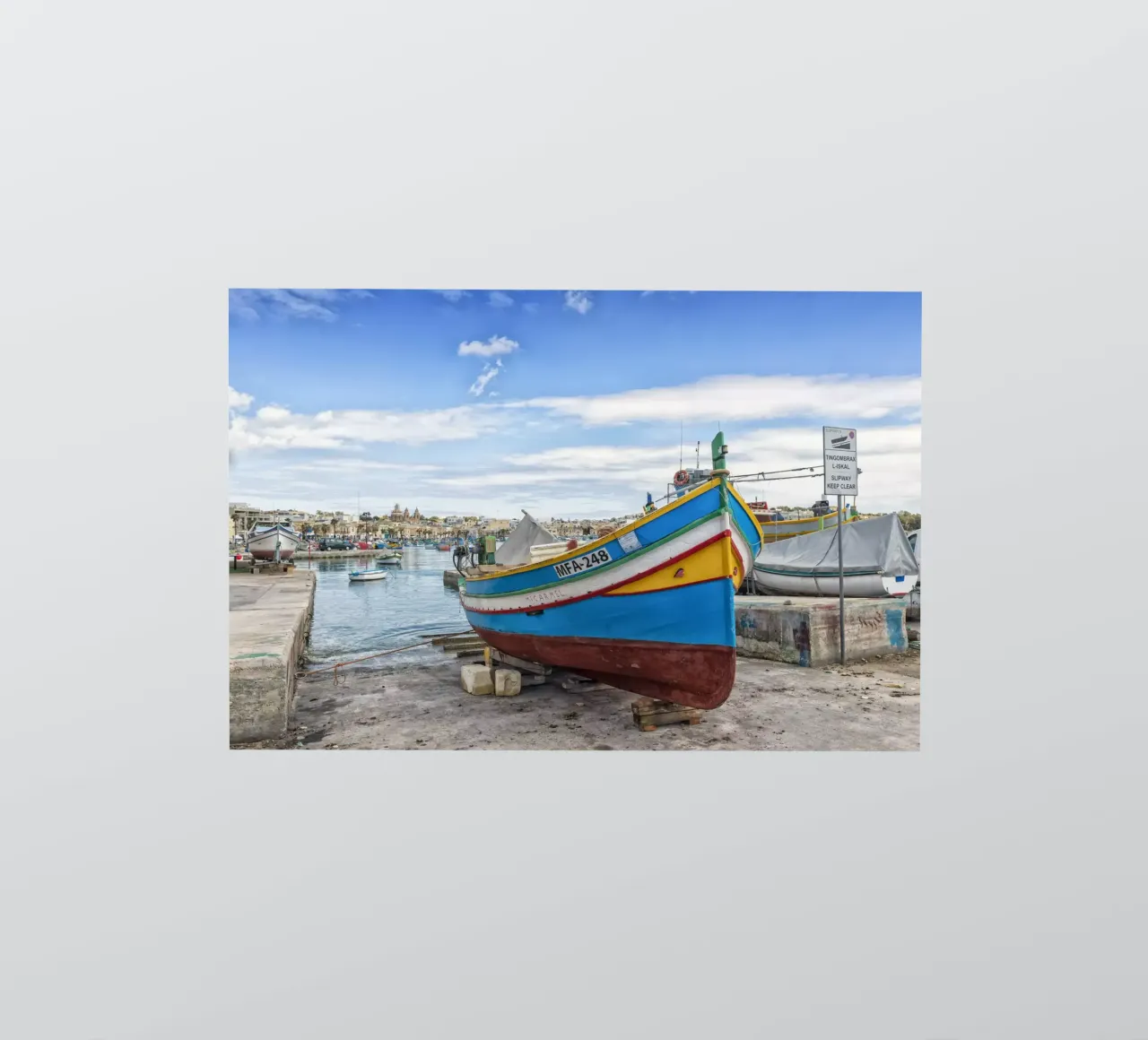 Colorful fishing boat sticker by Curious Collections by Marielle Leenders