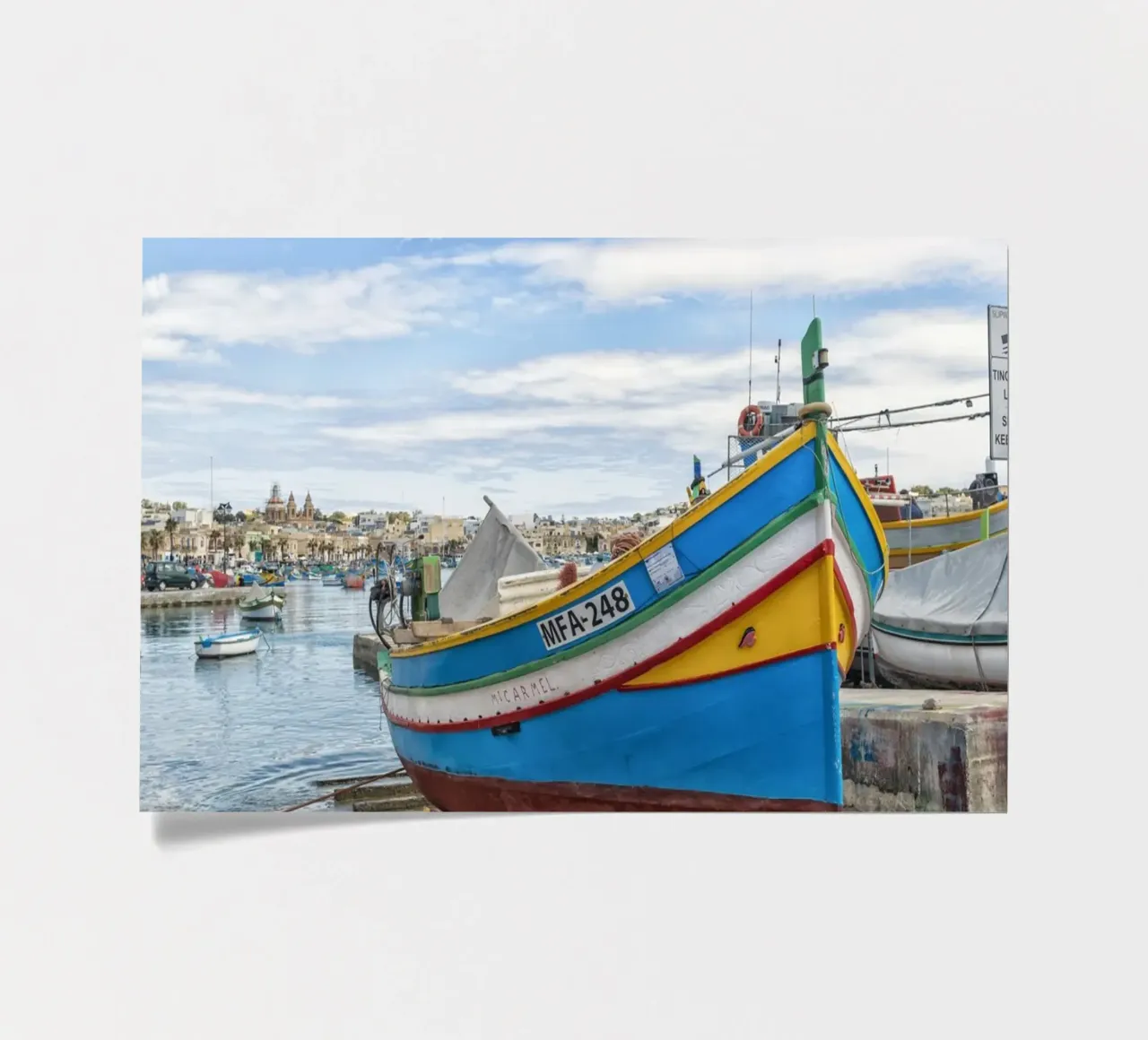 Colorful fishing boat sticker sheet by Curious Collections by Marielle Leenders
