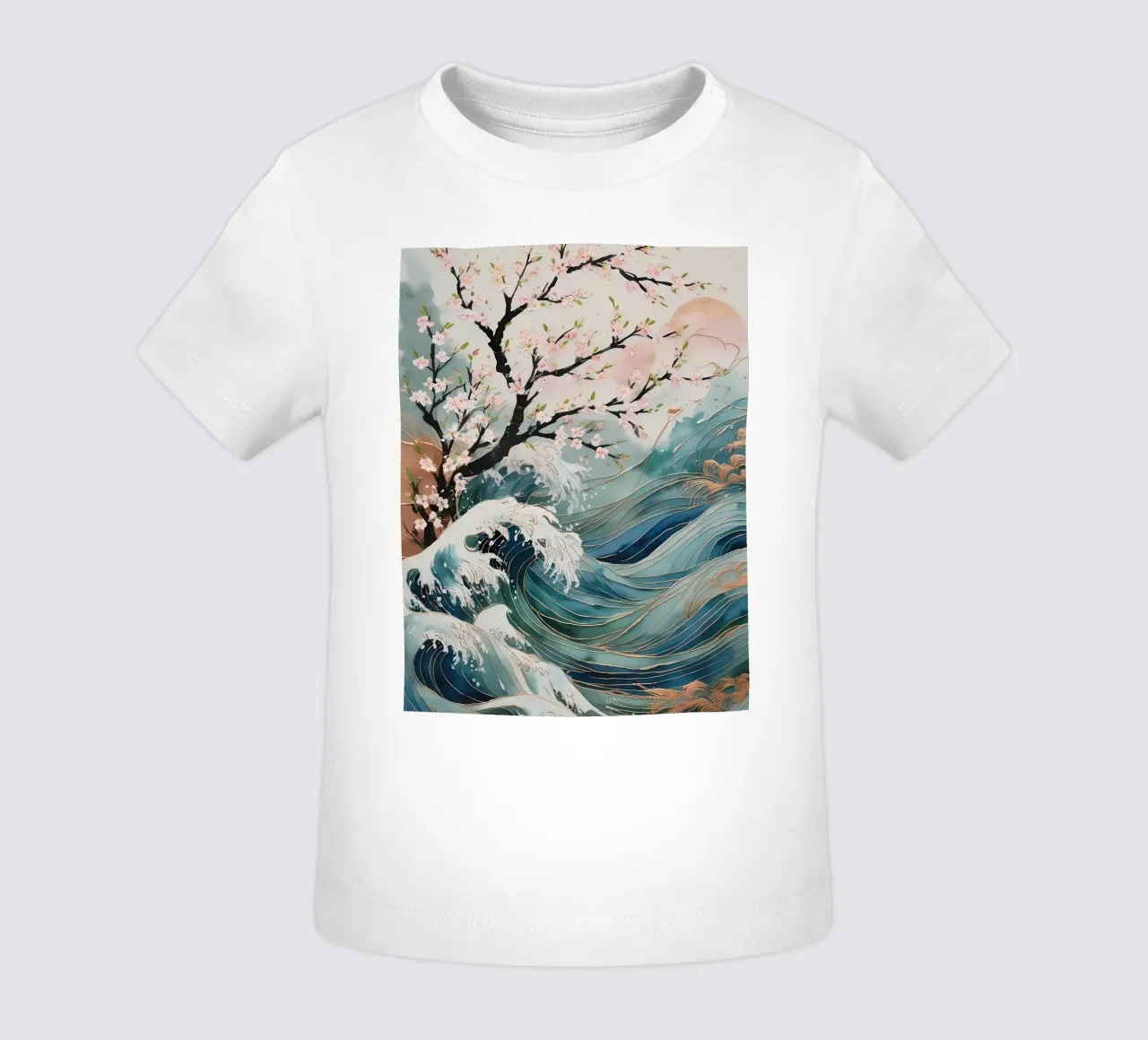 Onde serene e speranza in fiore maglietta neonato da Artistic-shop