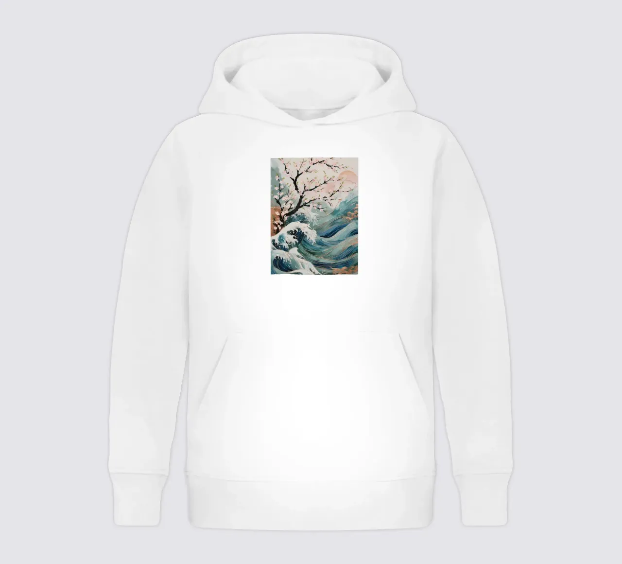 Onde serene e speranza in fiore felpa bambino con cappuccio da Artistic-shop
