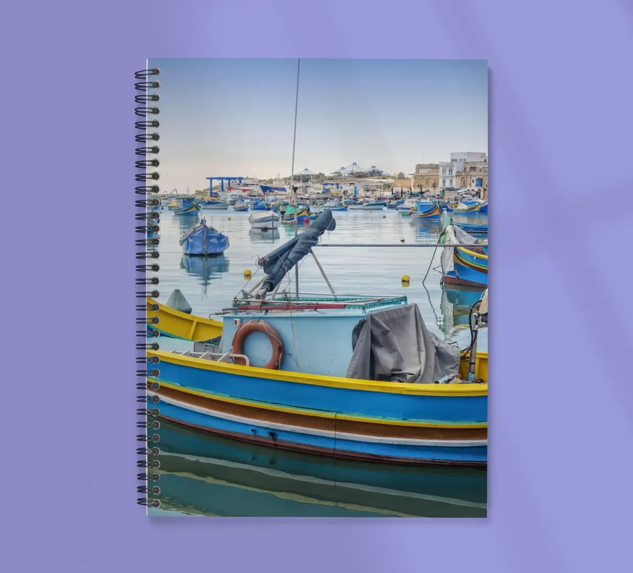Colorful fishing boat spiral notebook by Curious Collections by Marielle Leenders
