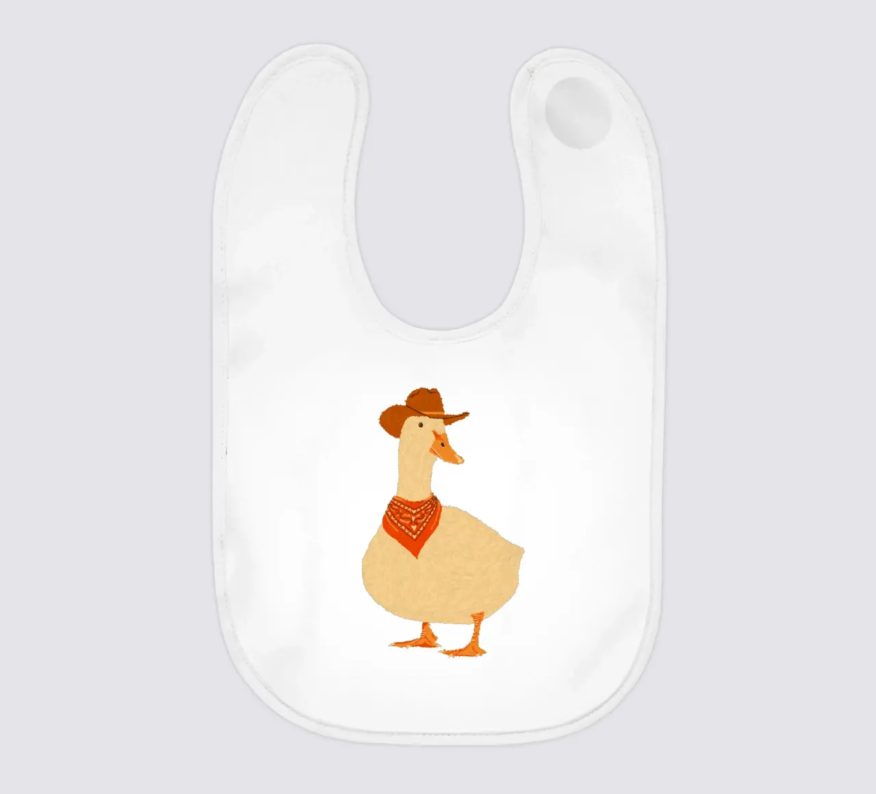 Bo The Cowboy Duck bavaglino da AnyoneCanYeehaw