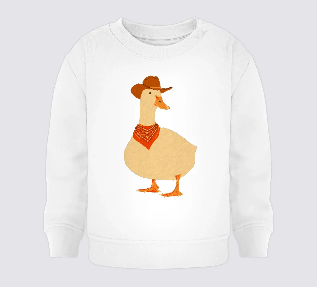 Bo The Cowboy Duck felpa neonato da AnyoneCanYeehaw