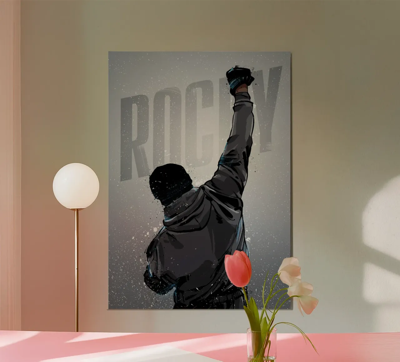 Rocky Wins poster con telaio in legno da nabakumov